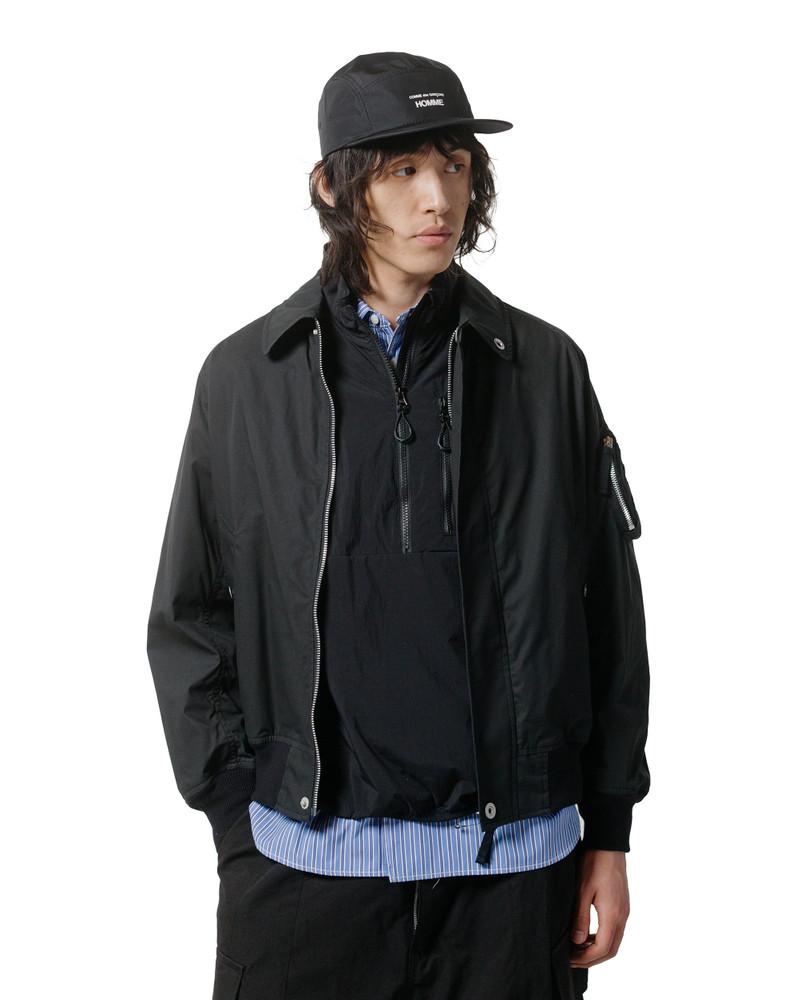 Comme des Garçons Homme Dry Oil Bomber Jacket Black outlook