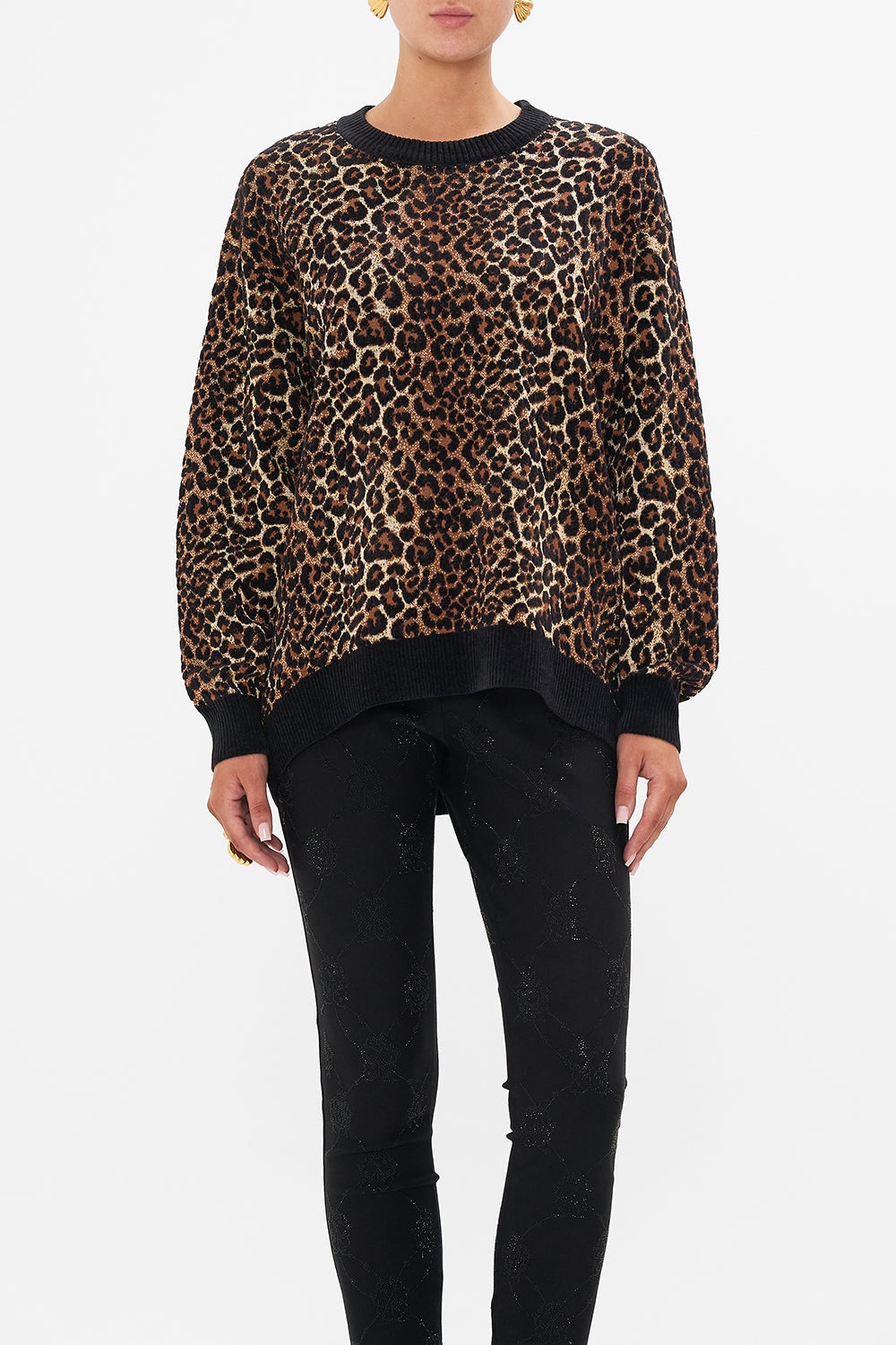 CREW NECK OVERSIZED KNIT - 5