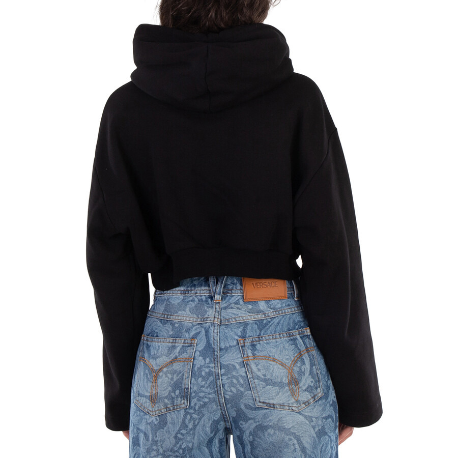 Versace Medusa Head-Embellished Cropped Hoodie - 3