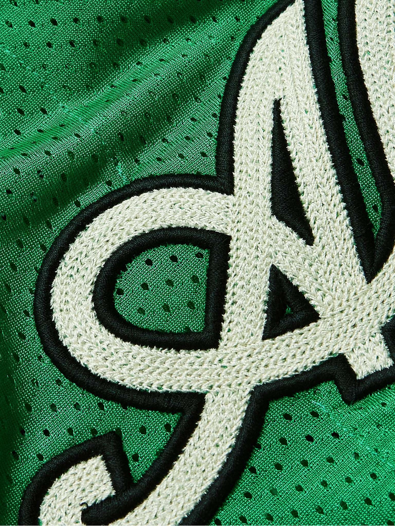 Logo-Appliquéd Mesh Shirt 4