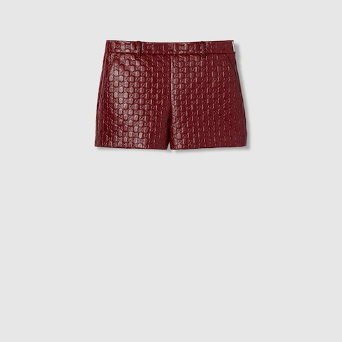 GG embossed leather short - 1