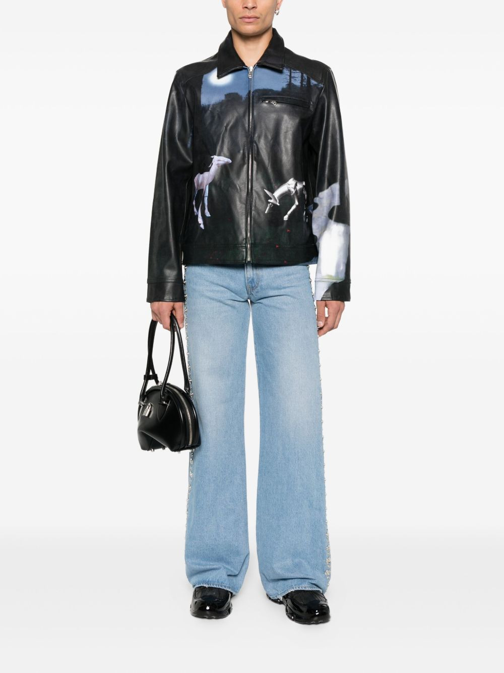 graphic-print jacket - 2