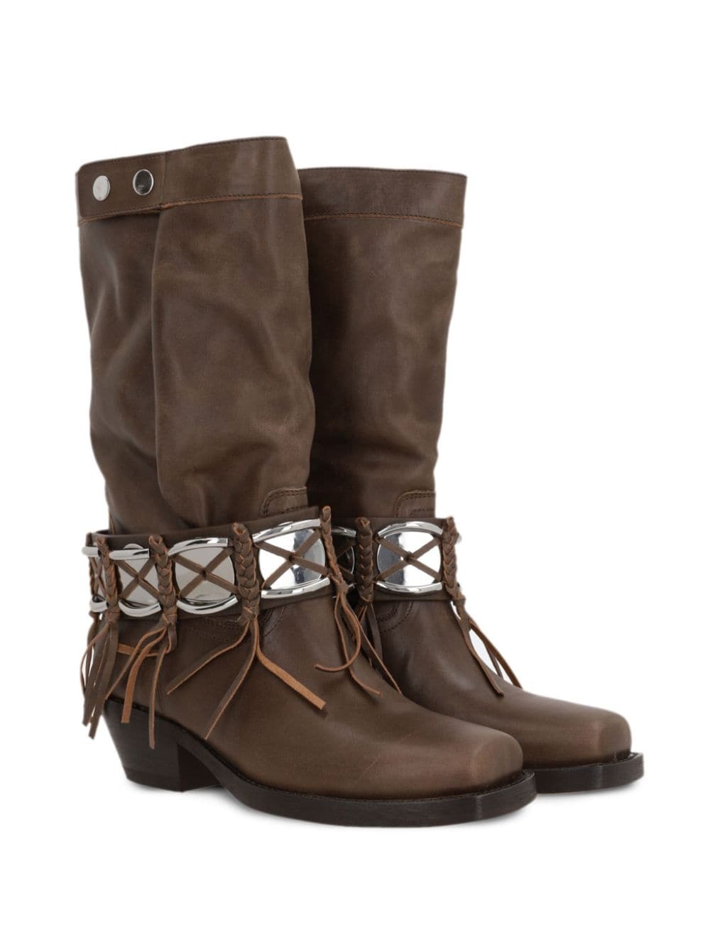 Ademe fringed boots - 2