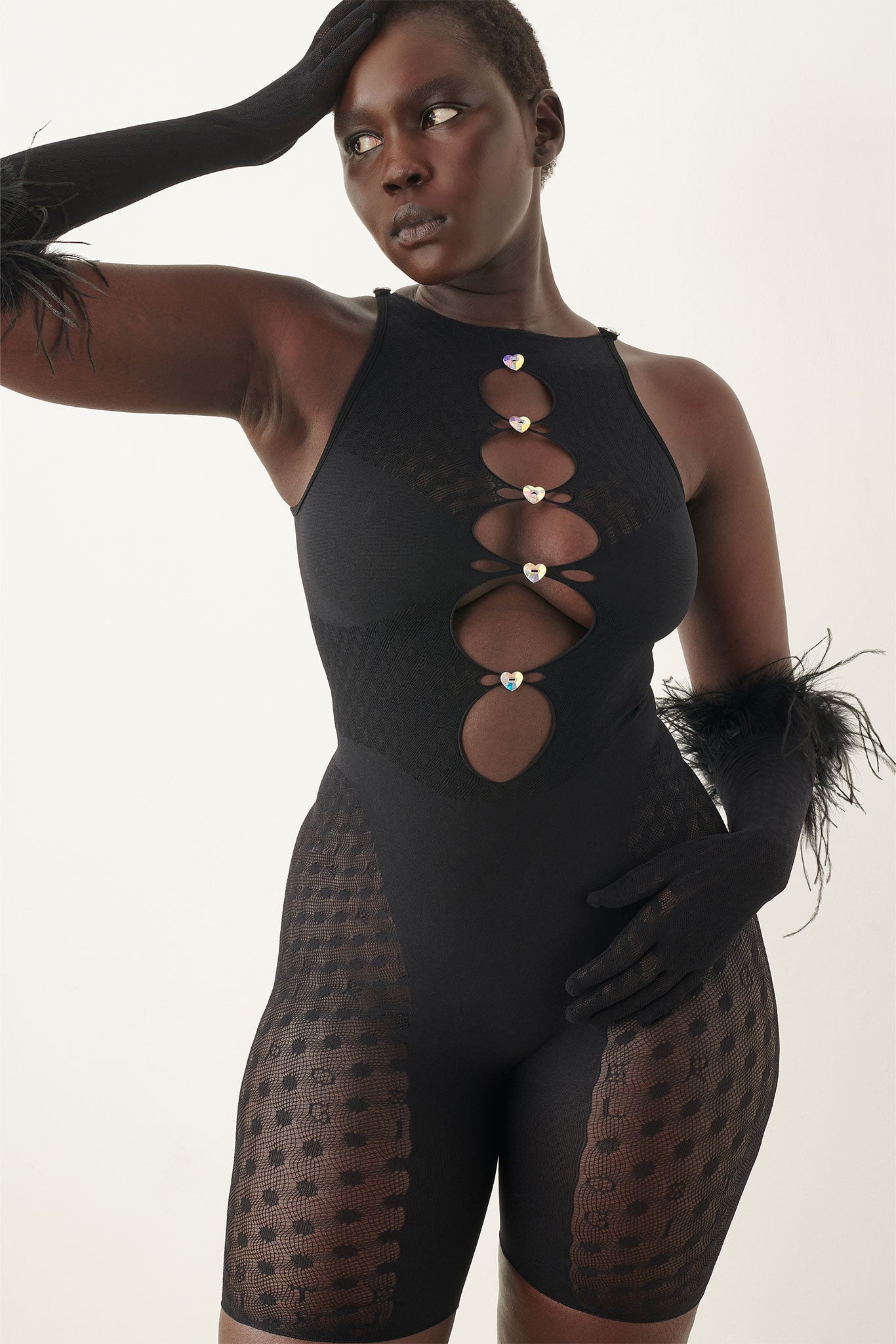 JETTA JUMPSUIT X GWENEVERE GLOVES SET JET BLACK - 3