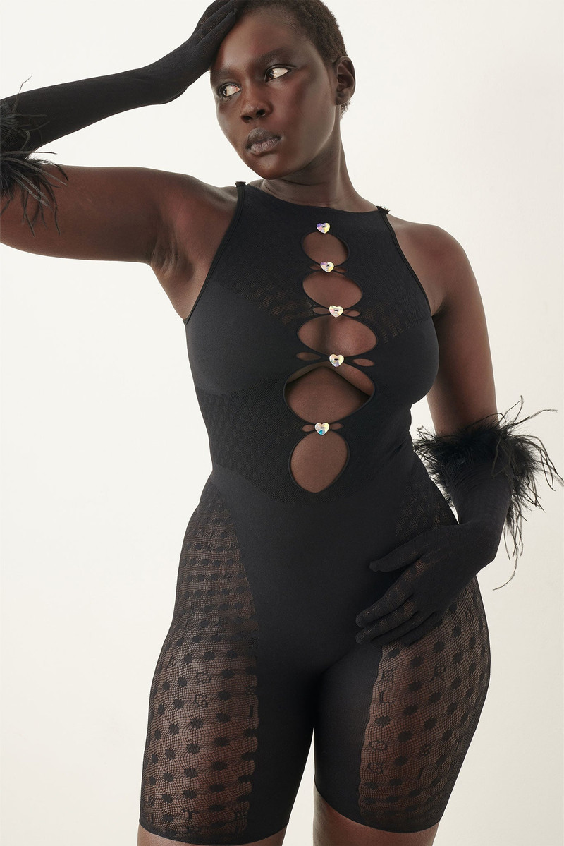 JETTA JUMPSUIT X GWENEVERE GLOVES SET JET BLACK 3