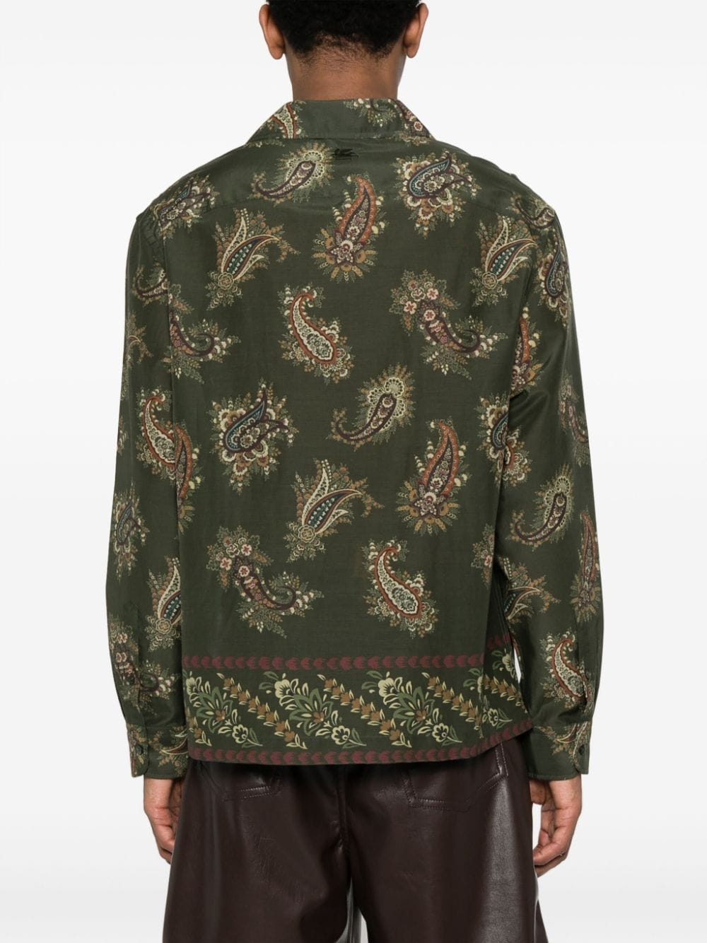 Paisley-print button-up shirt - 4