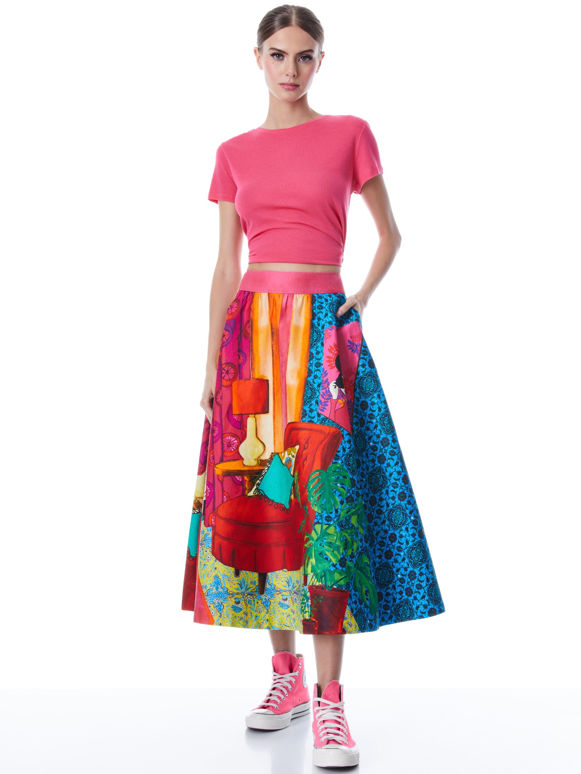 EARLA HIGH WAISTED MIDI SKIRT - 4