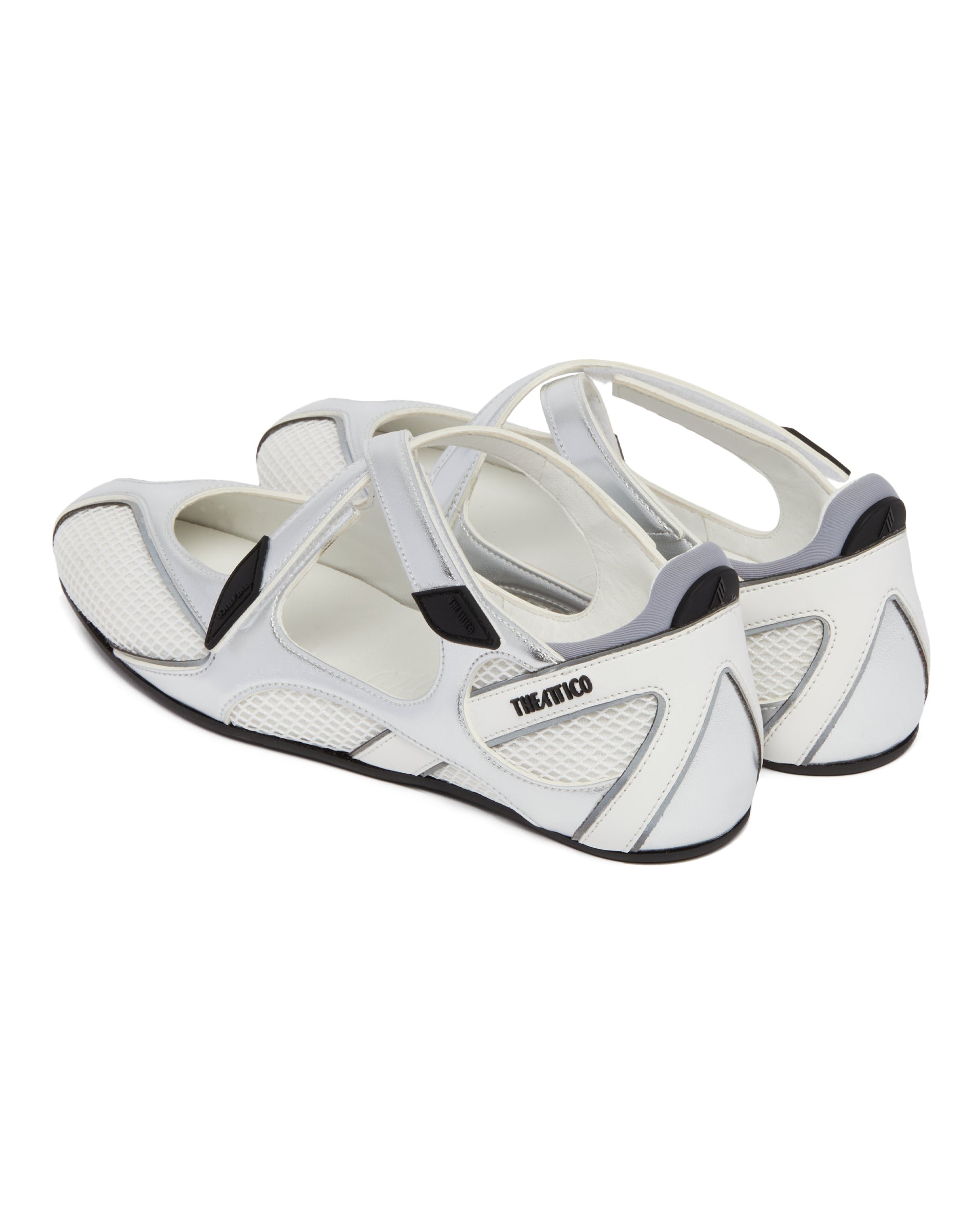 Silver and White Flat Floor 01 Ballerinas - 5