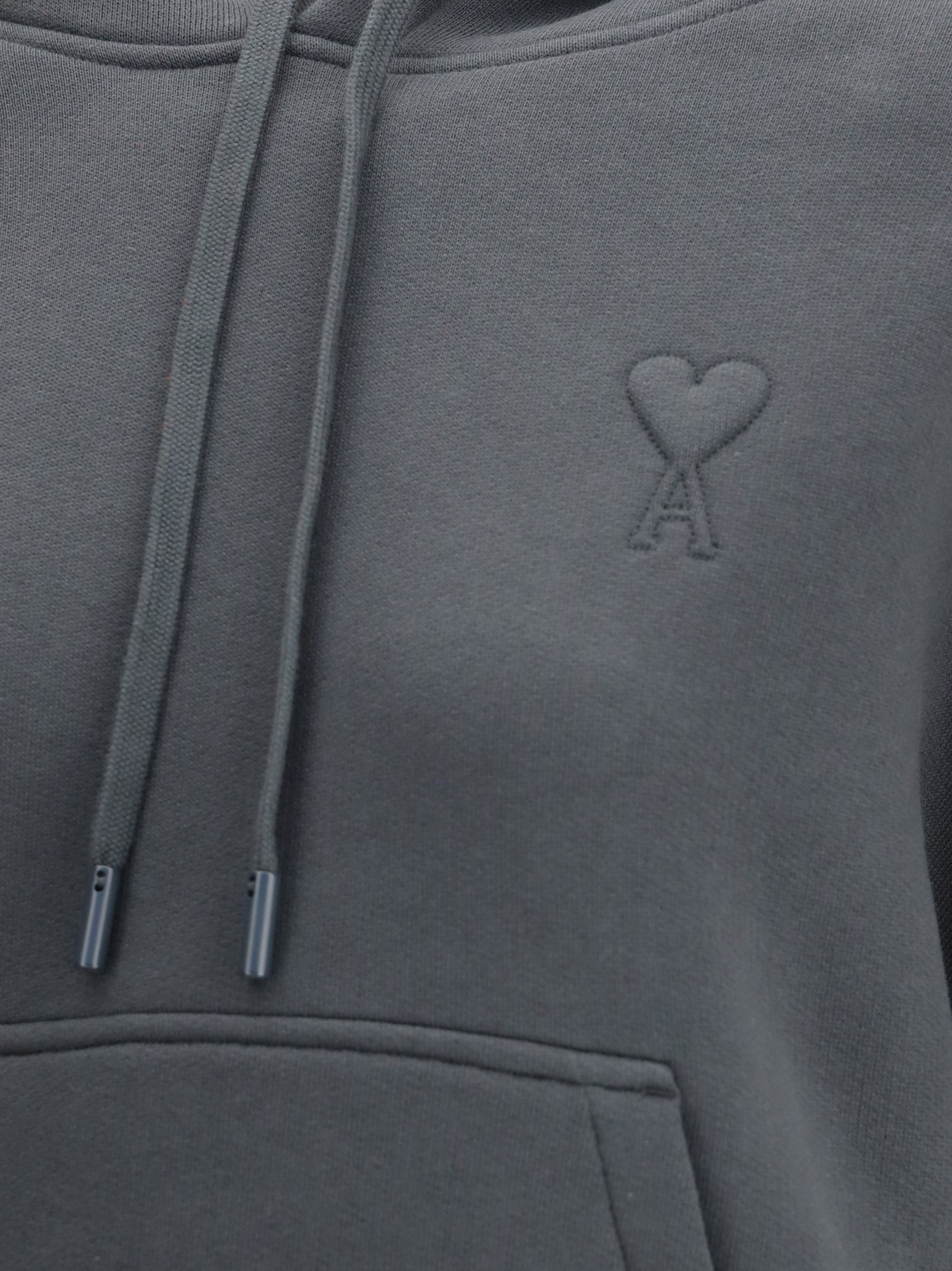Ami Paris Women Hoodie Grand Ami De Coeur Embosse - 3