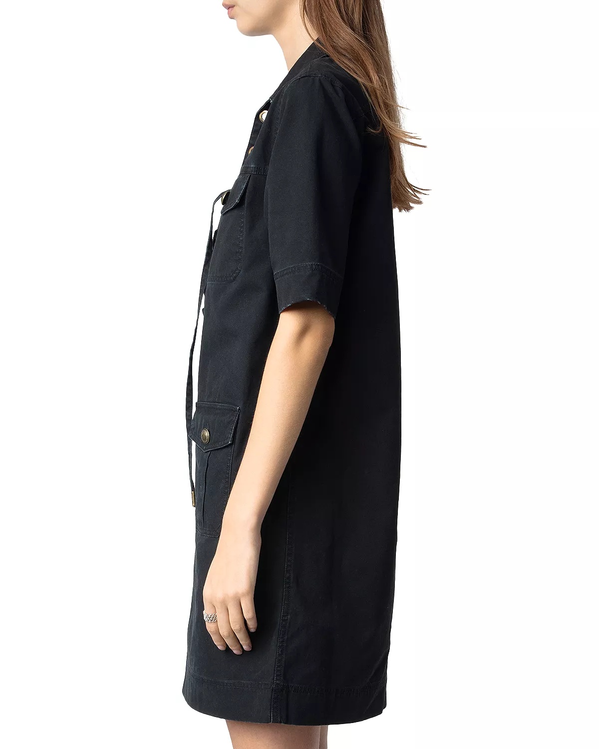Record Military Cotton Mini Dress - 4