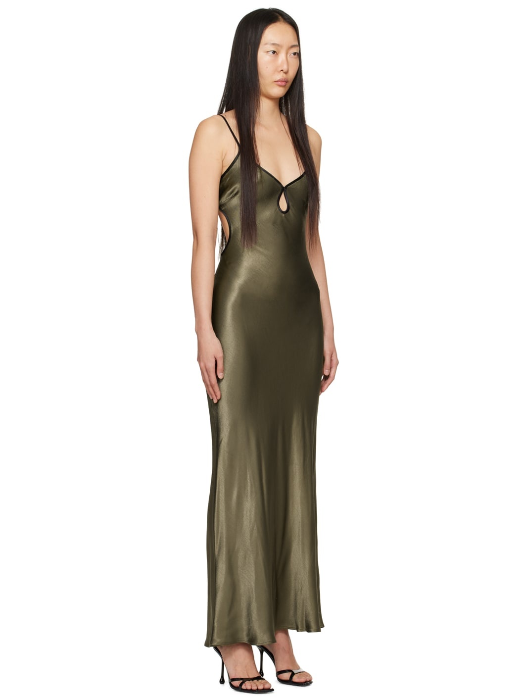 Khaki & Black Cedar City Maxi Dress - 2