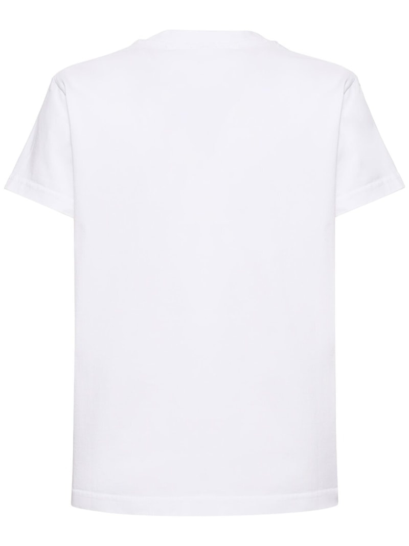 Cotton jersey embroidered logo t-shirt - 4