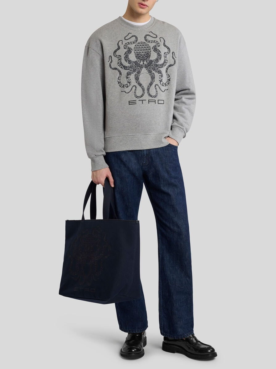 SWEATSHIRT WITH OCTOPUS AND LOGO - 4