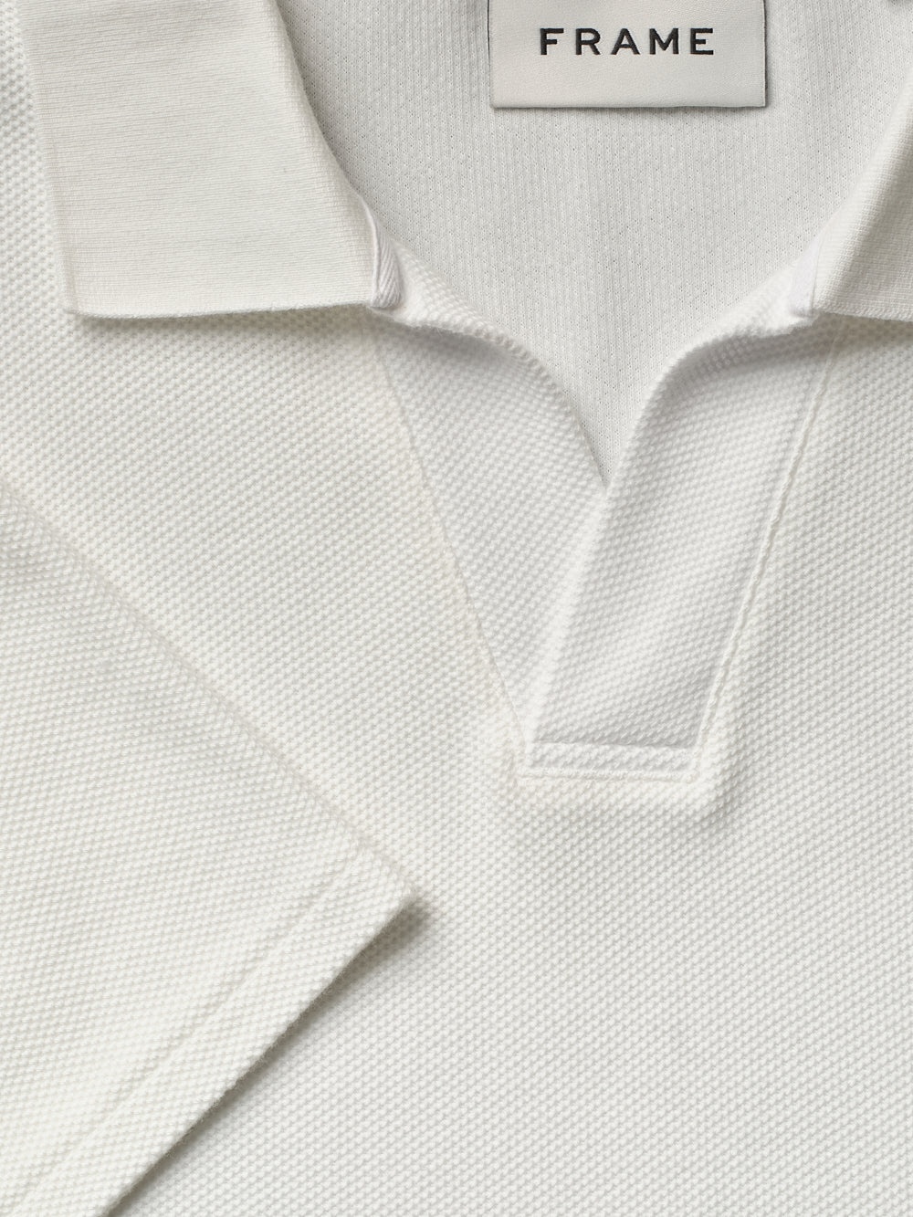 Jacquard Polo in Off White - 5