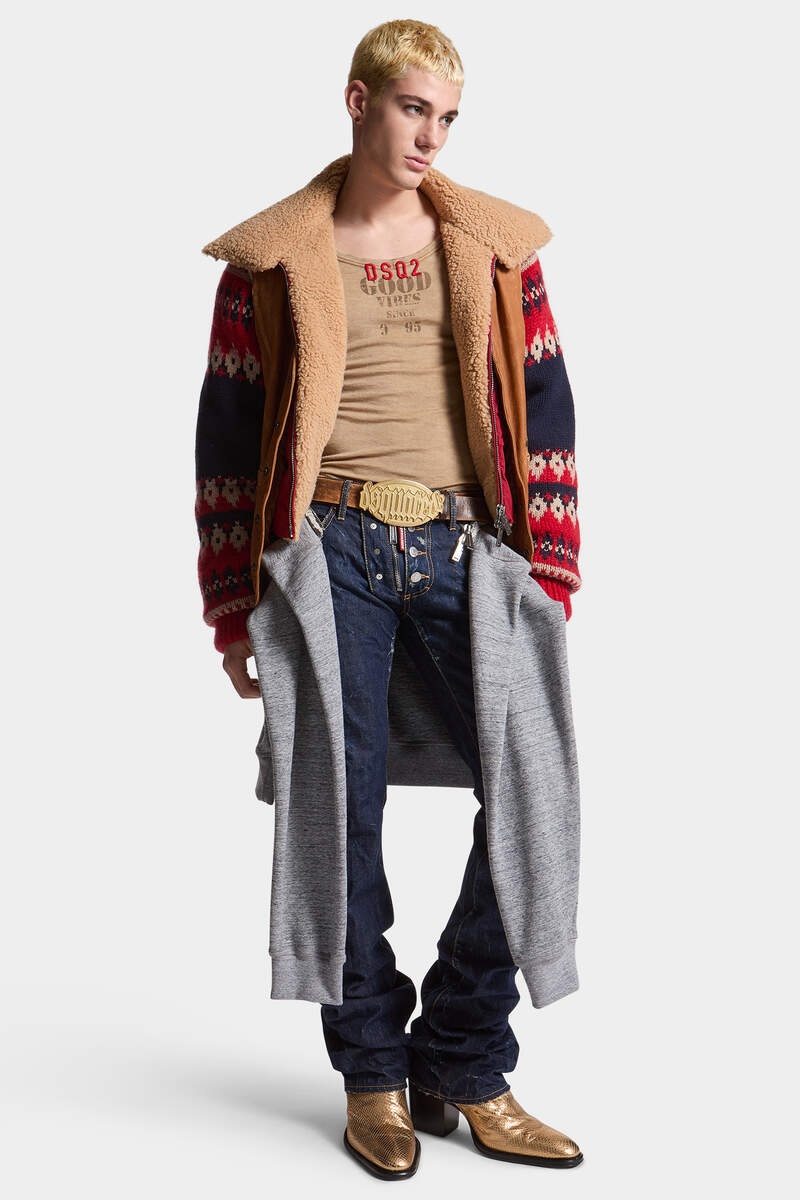 DARK CRINCKLE WASH 5 POCKETS PANTS - 3