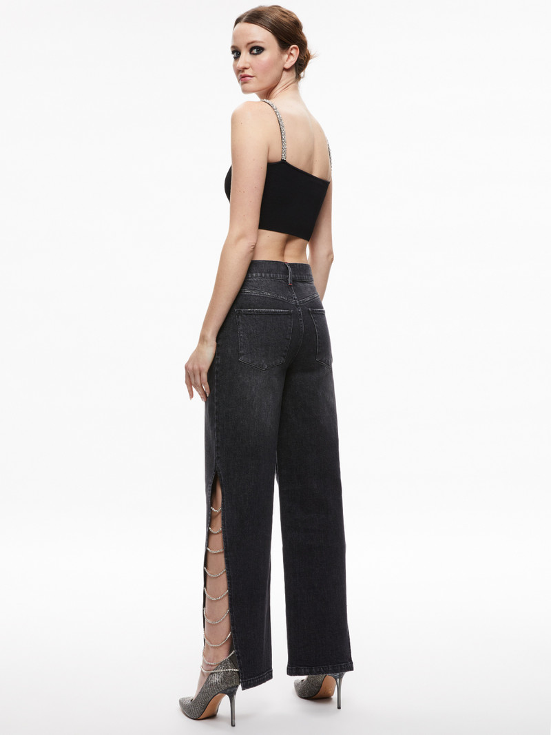 GAYLE EMBELLISHED SIDE JEAN 3