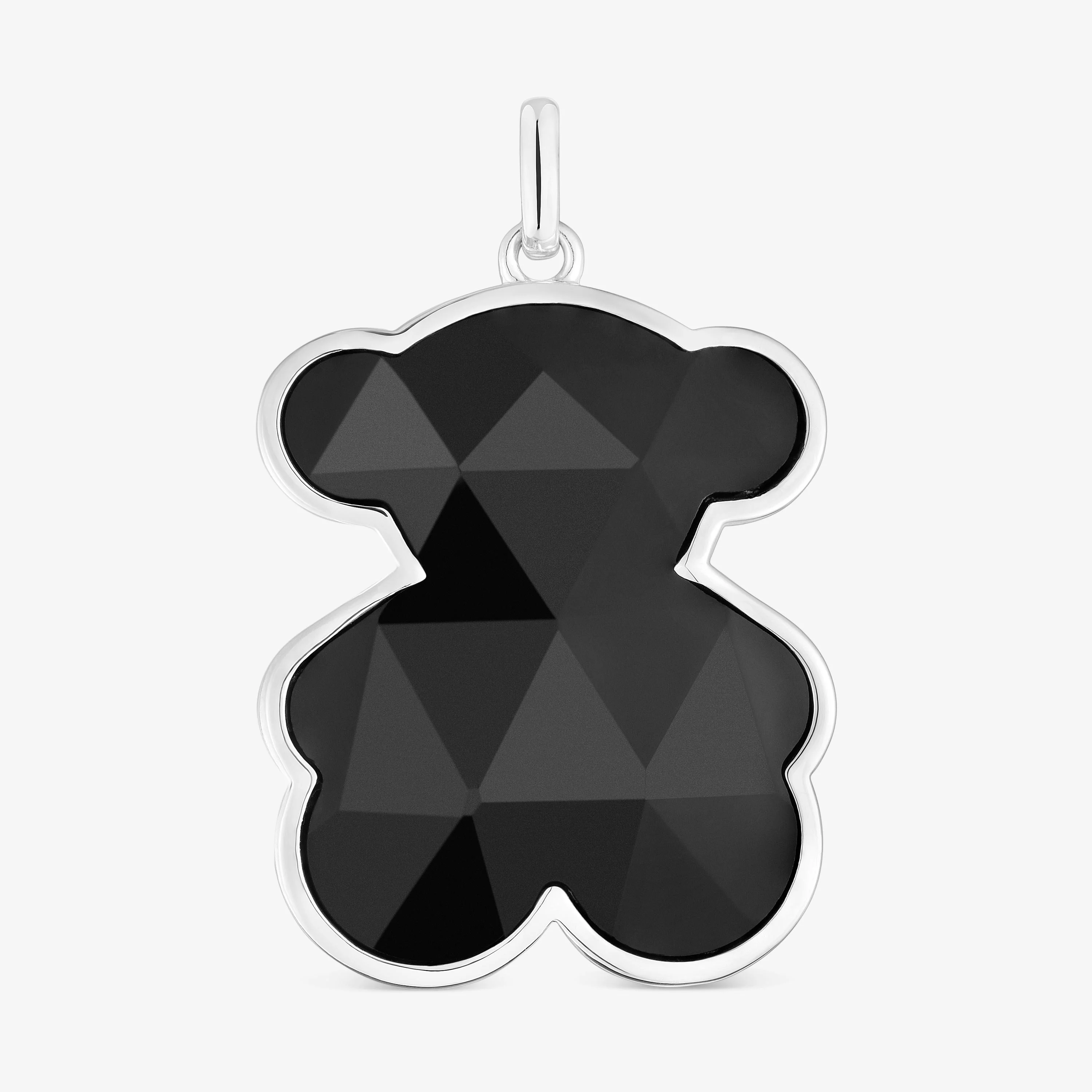 Large silver Pendant with onyx bear motif TOUS Icon Color - 1