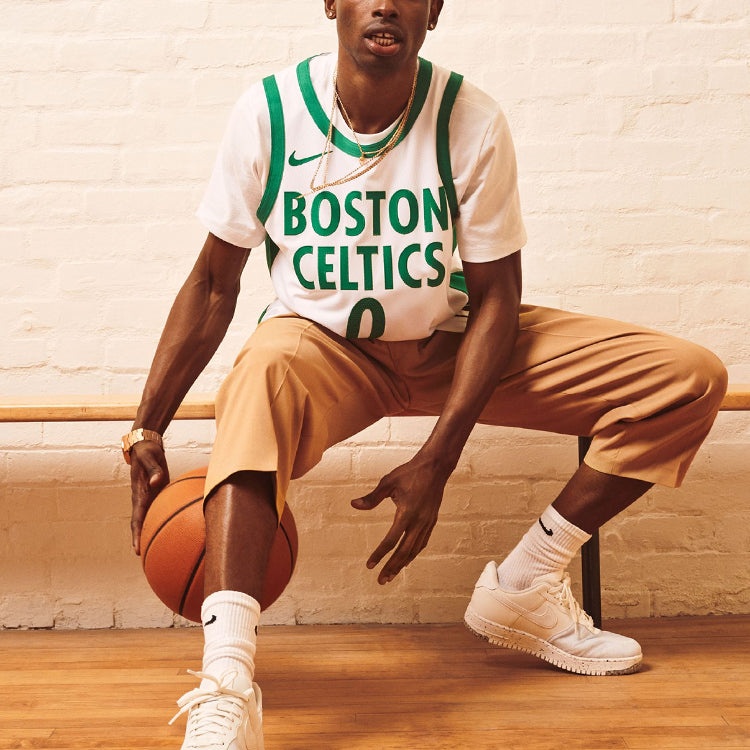 Nike SW Fan Edition 20-21 City limited NBA Tatum Boston Celtics Tatum 0 Basketball Jersey/Vest White - 3