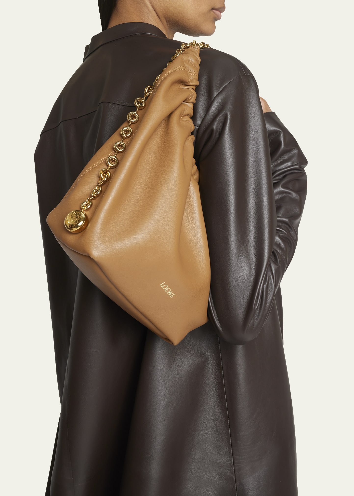 Squeeze Small Shoulder Bag in Napa Leather - 2