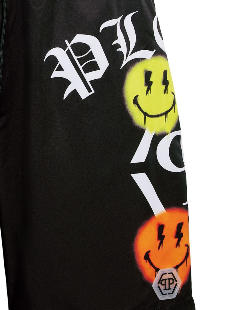 PHILIPP PLEIN logo-print swim shorts outlook