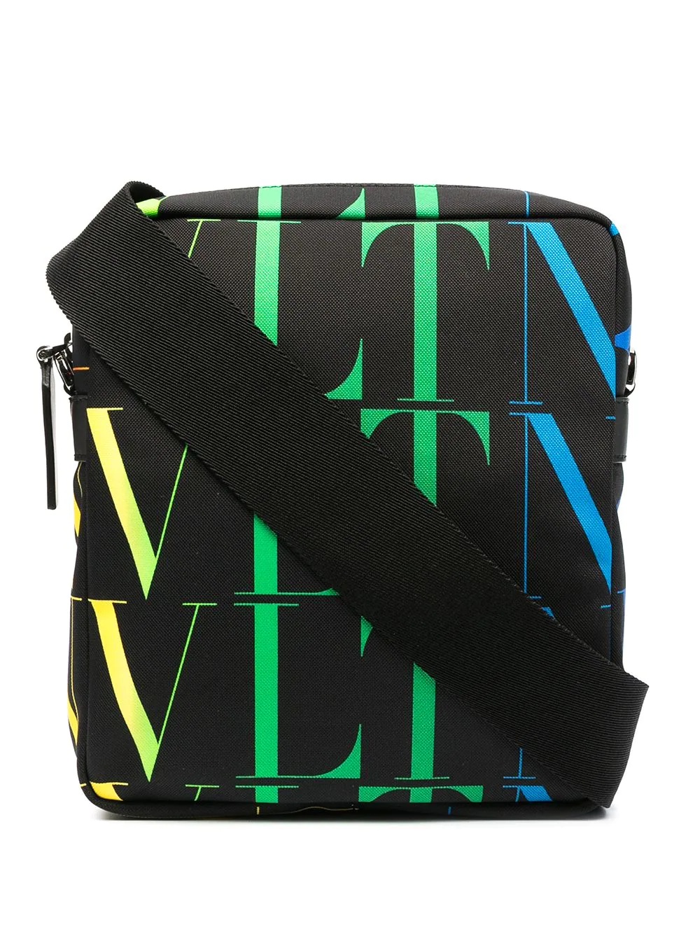 VLTN logo-print messenger bag - 1