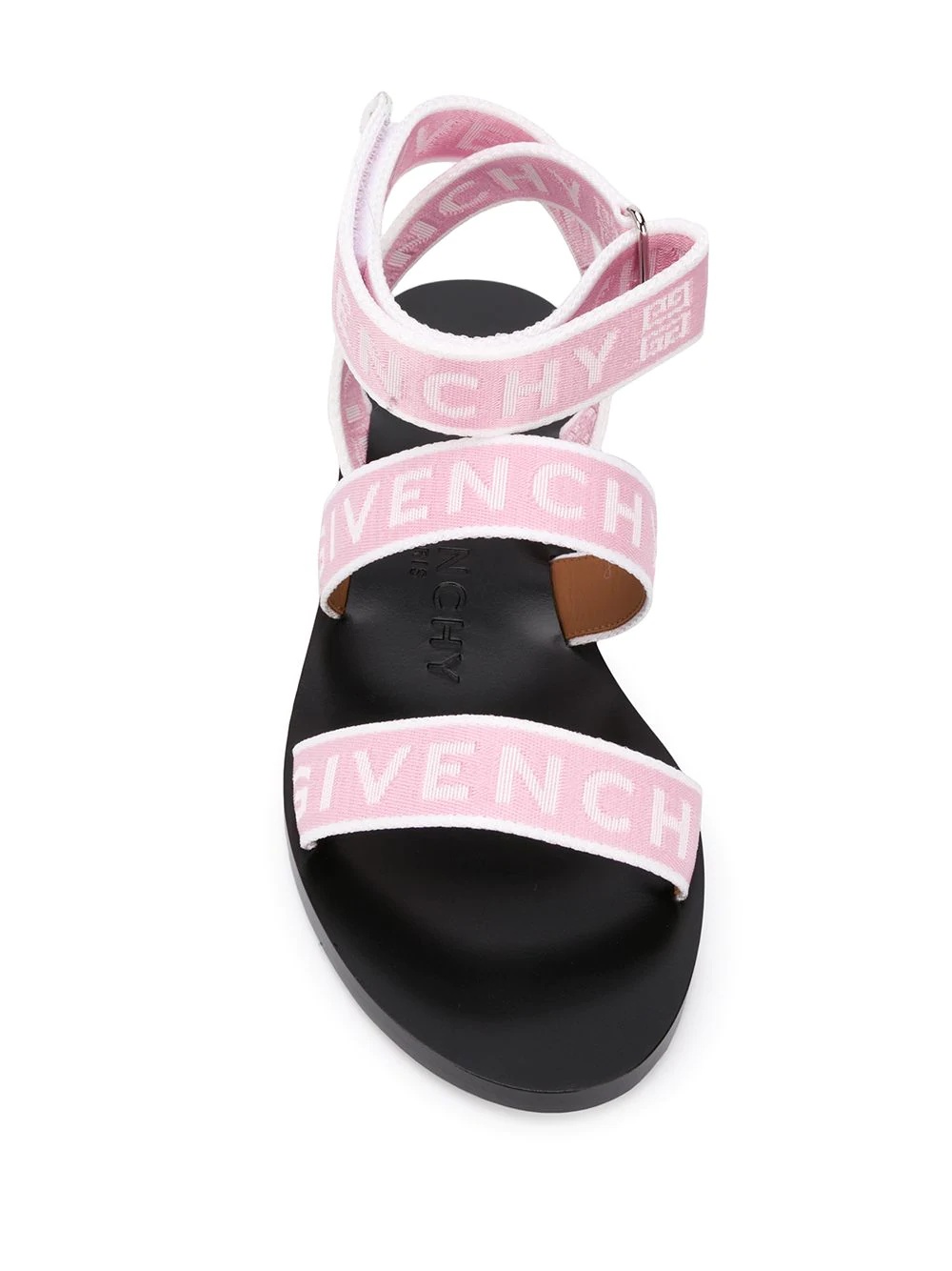 logo strap flat sandals - 4