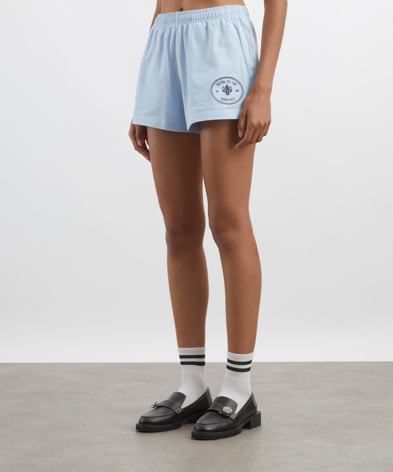 Sporty & Rich Eden Crest Disco Shorts outlook