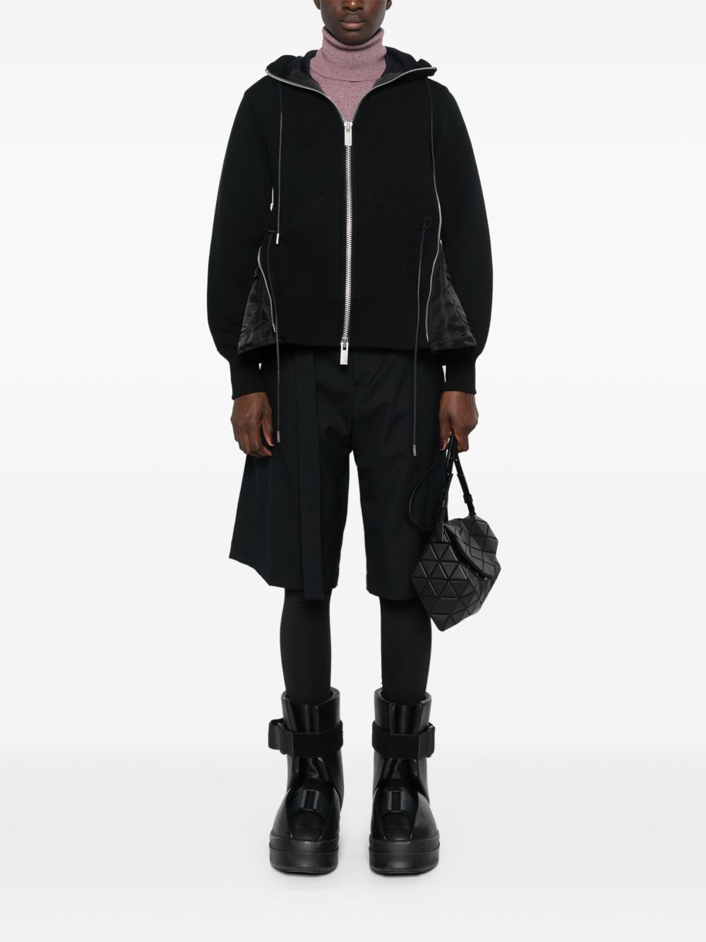Sacai Women Cotton And Nylon Hoodie - 5
