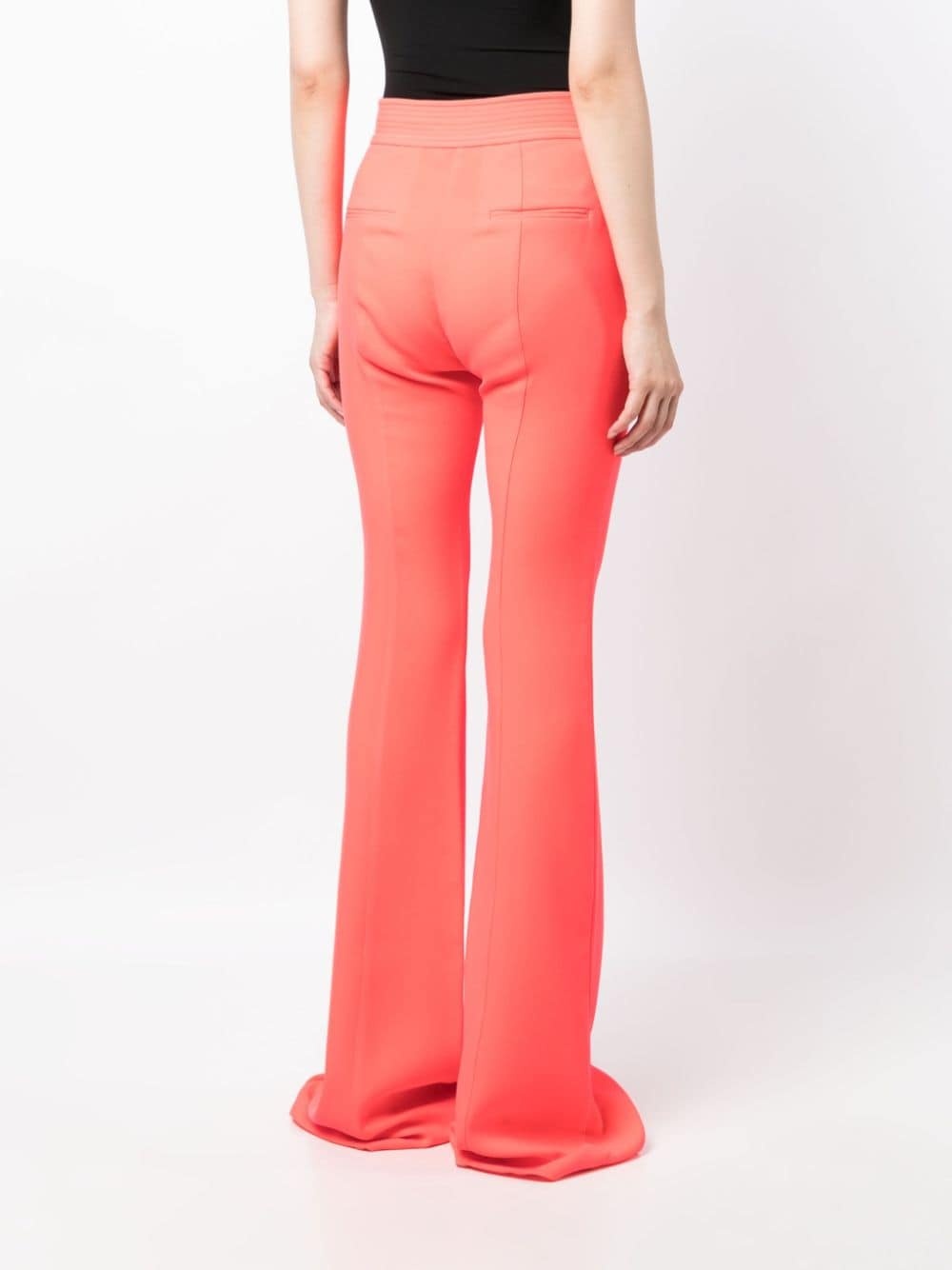 high-waisted flared trousers - 4