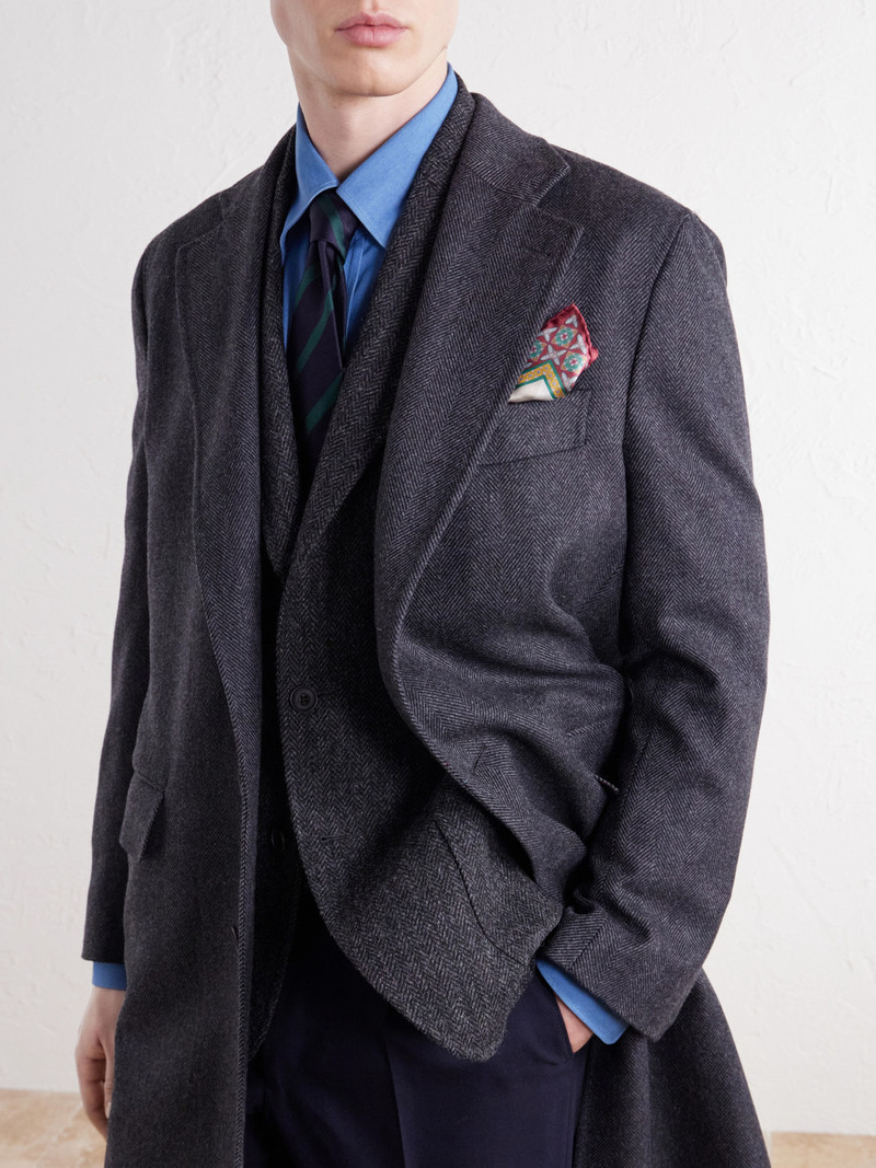 Herringbone Virgin Wool Coat 5