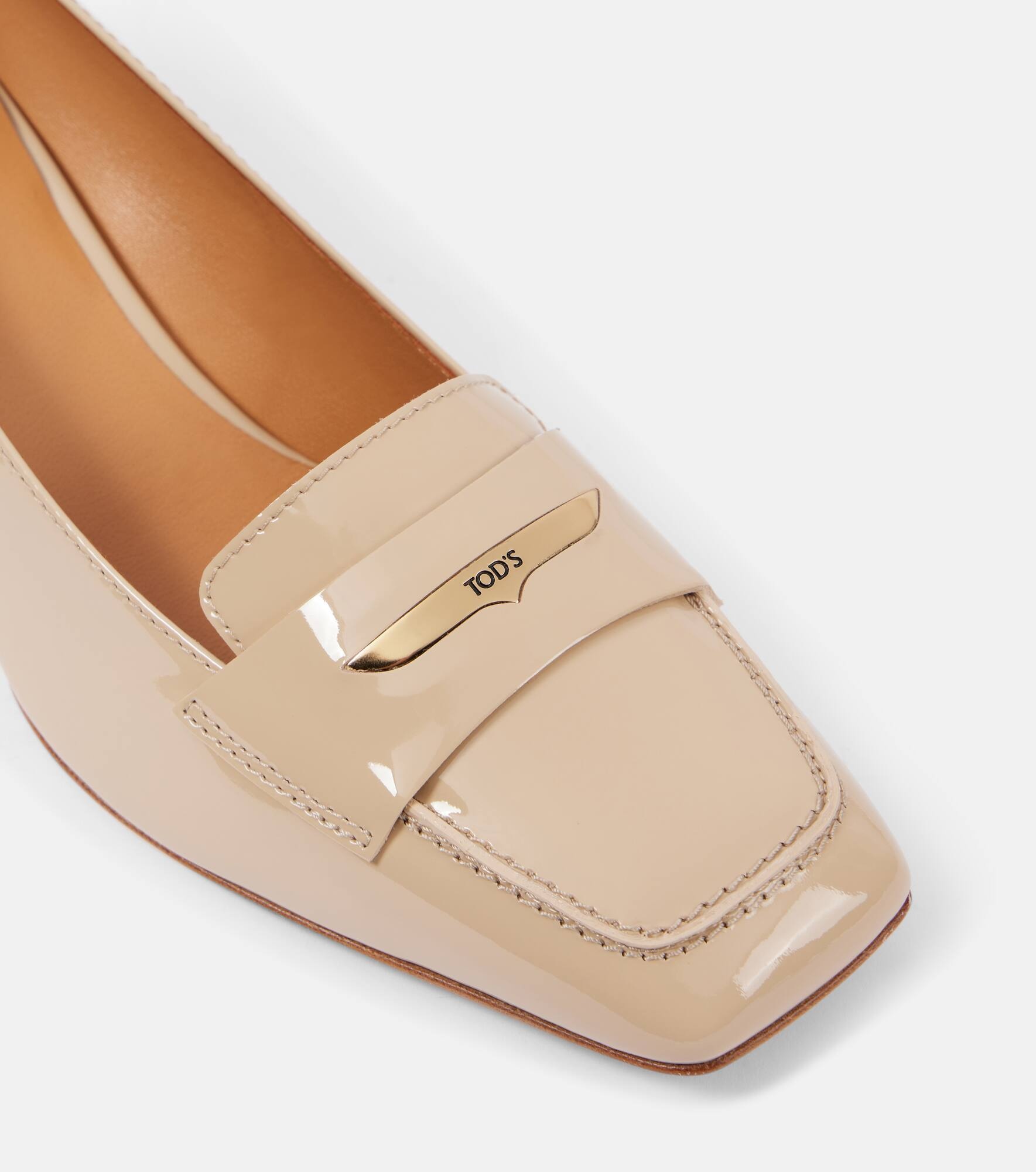 50 patent leather loafer pumps - 5