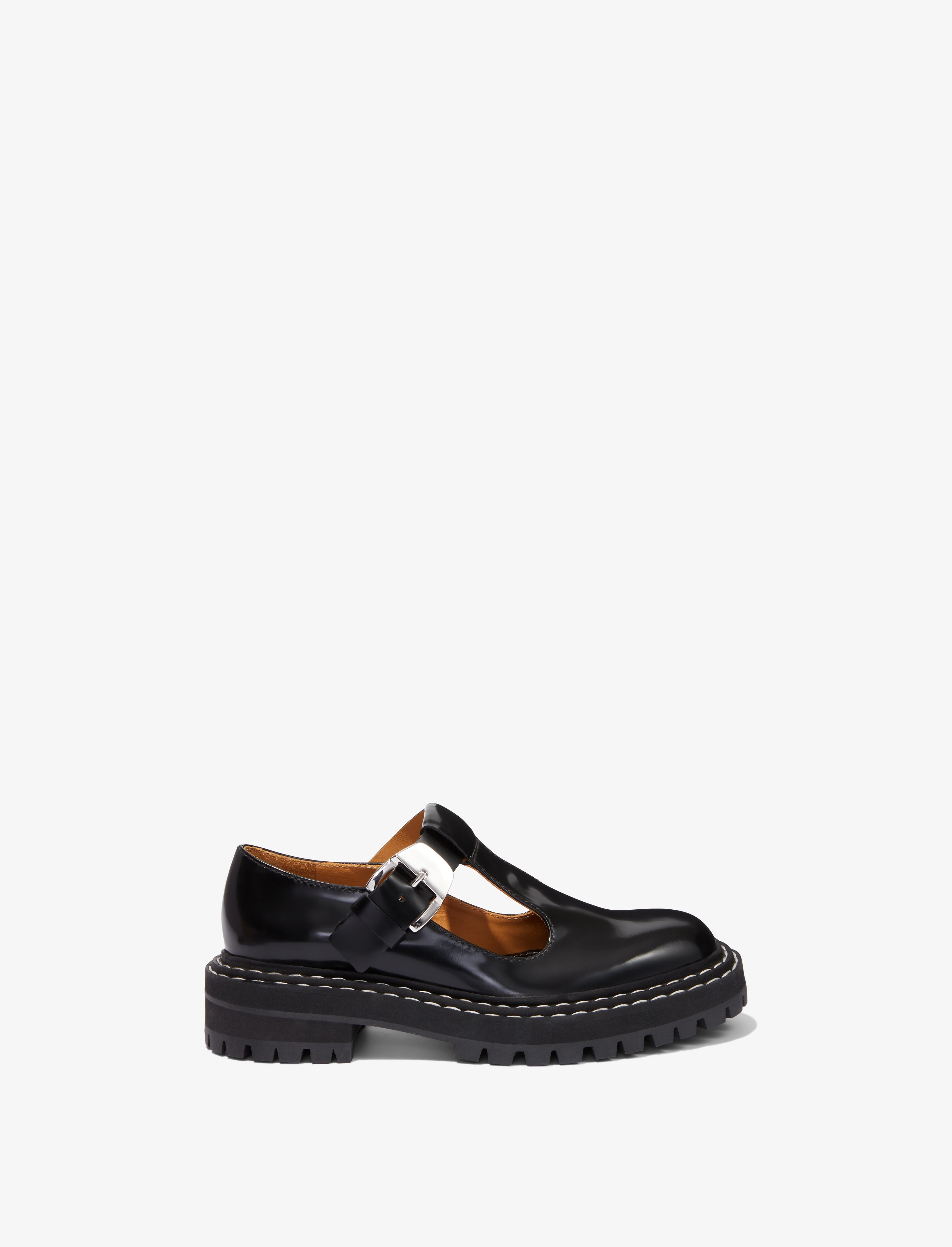 Lug Sole Mary Janes in Spazzolato Leather - 1