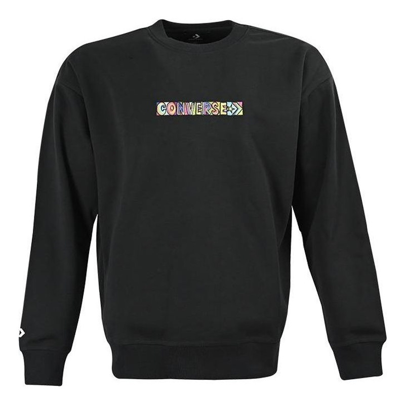 Converse Embroidered Workmark Fleece Crew 'Black' 10023777-A03 - 1