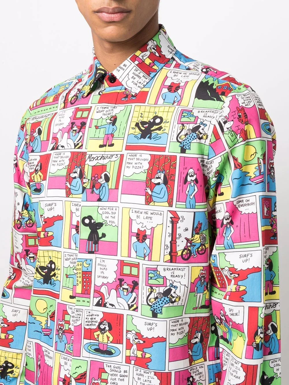 comic-print cotton shirt - 5