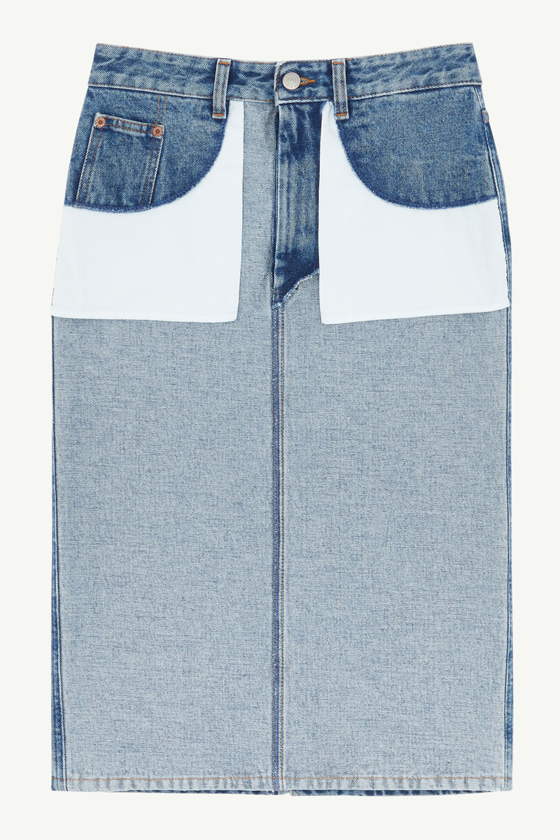 Denim midi skirt - 1