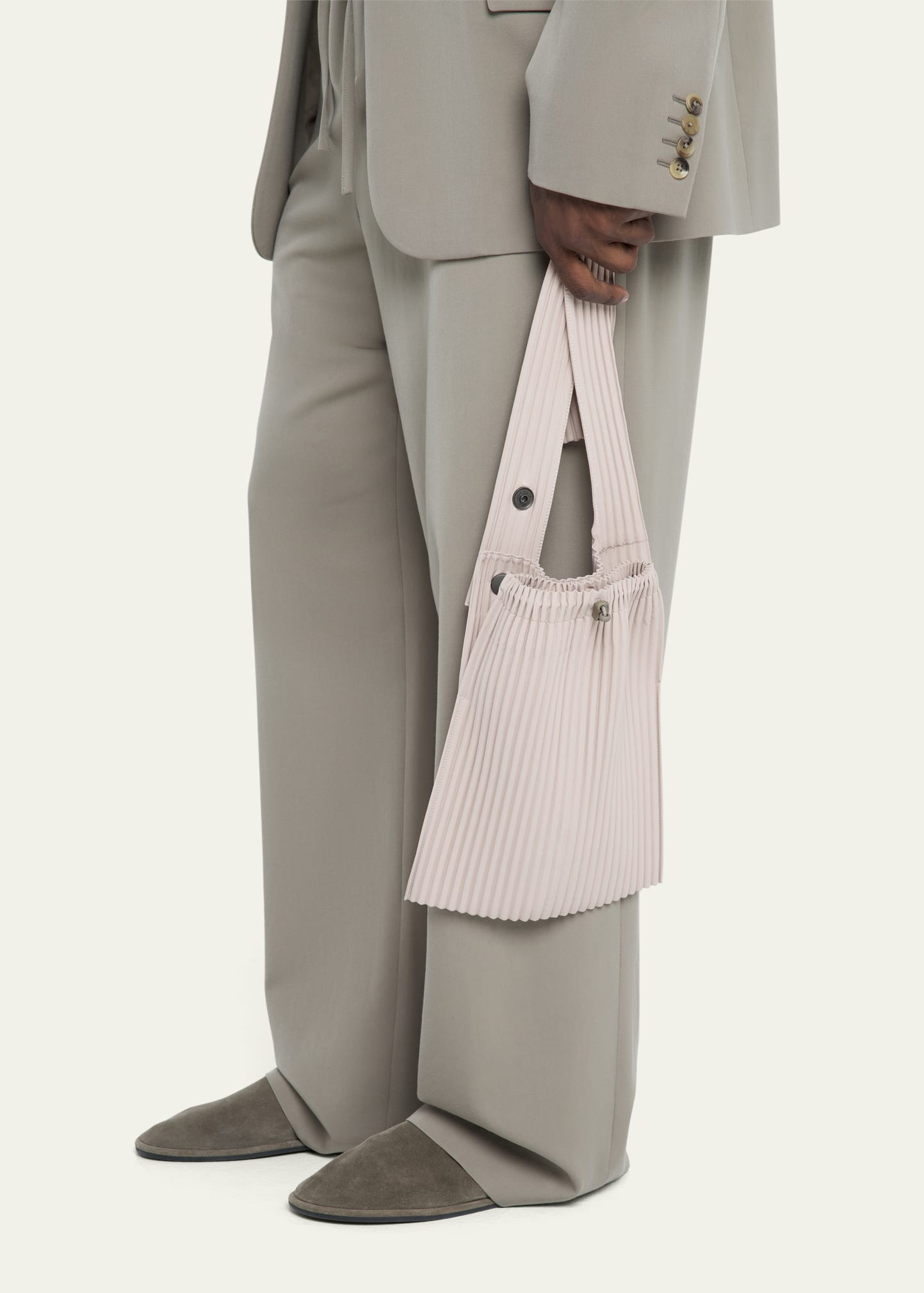 Men's Pocket Large Pleated Crossbody Bag - 2