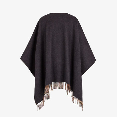 FENDI Black cashmere and wool poncho outlook