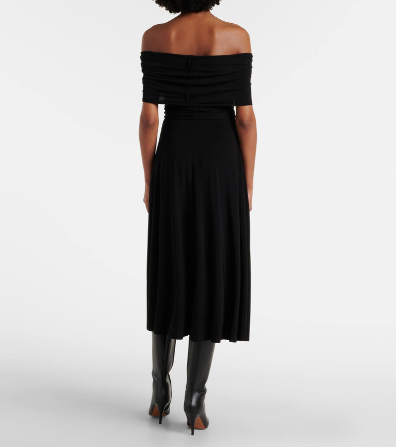 Draped off-shoulder midi dress 3