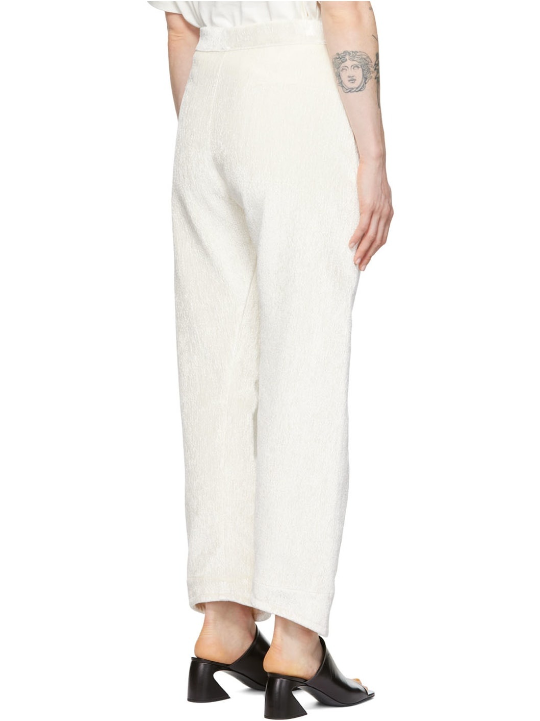 Off-White Viscose Trousers - 3