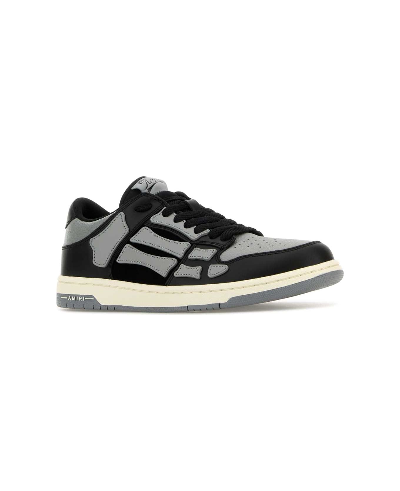 Two-tone Leather Skel Sneakers - 2