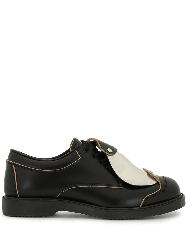 contrasting-panel lace-up shoes 1