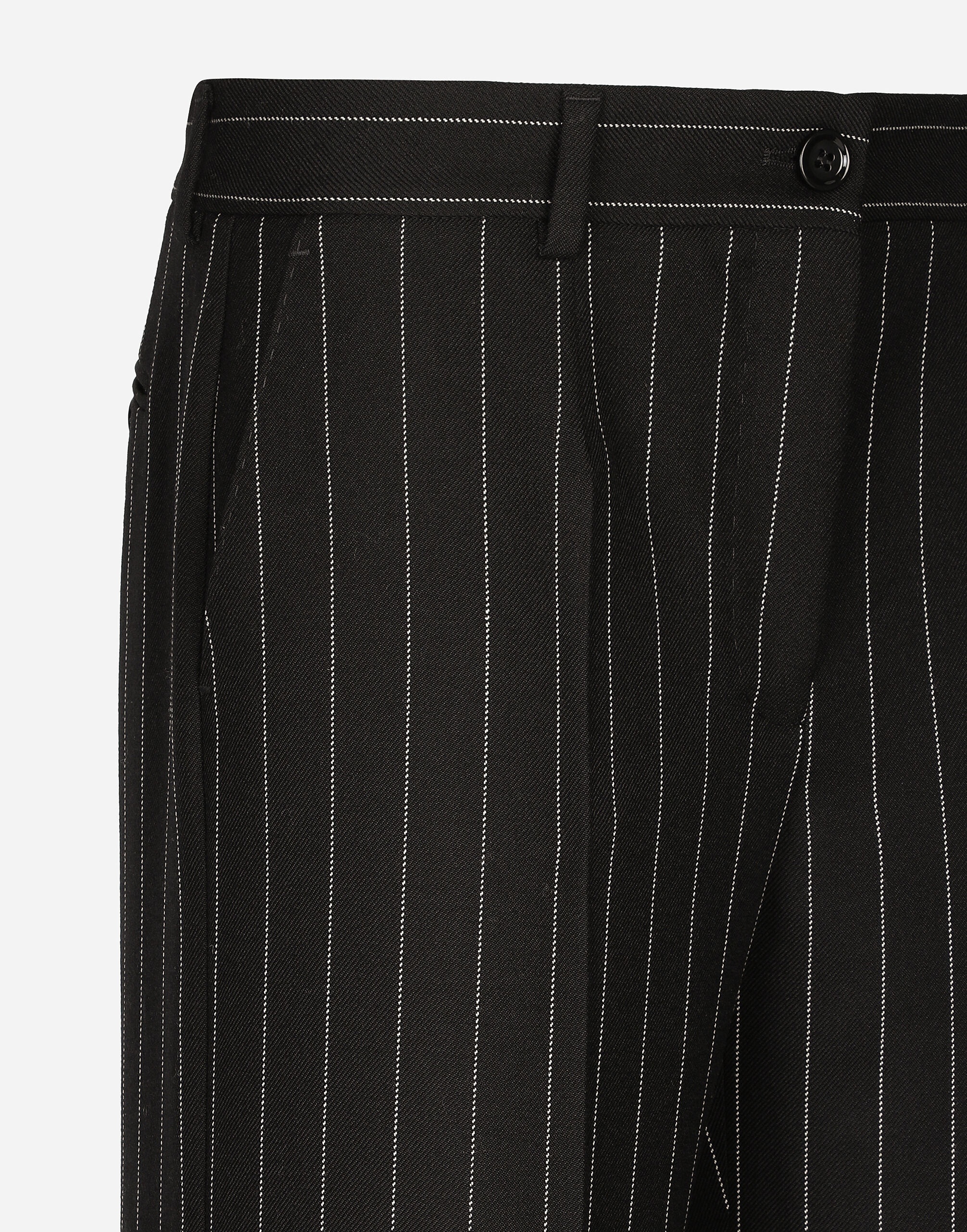 Flared pinstripe woolen pants - 3