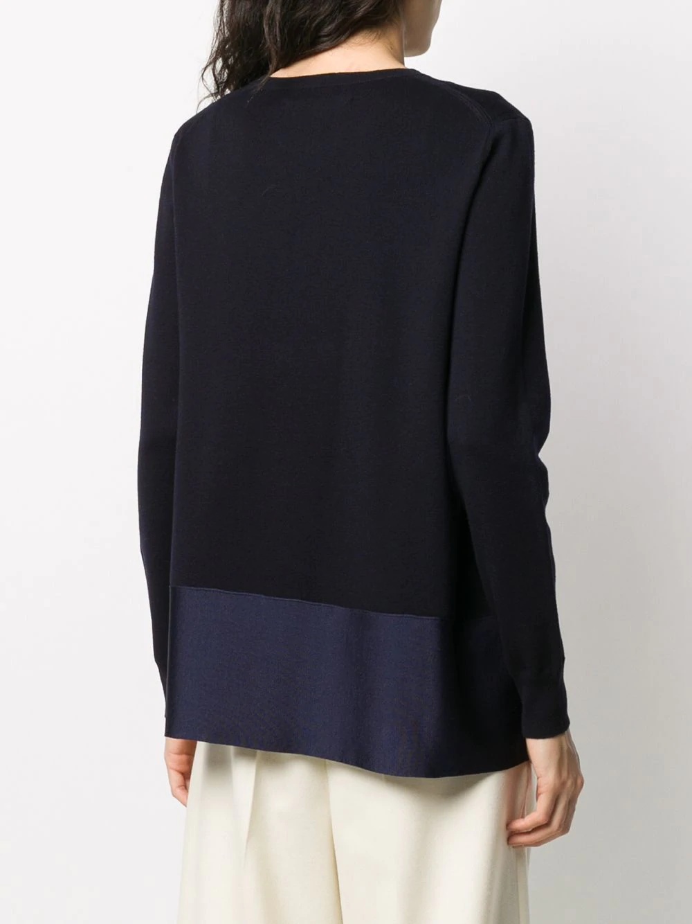 contrast-hem jumper - 4