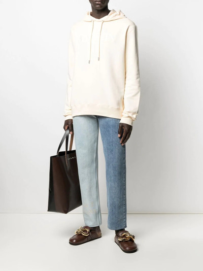 Lanvin embroidered-logo drawstring hoodie outlook