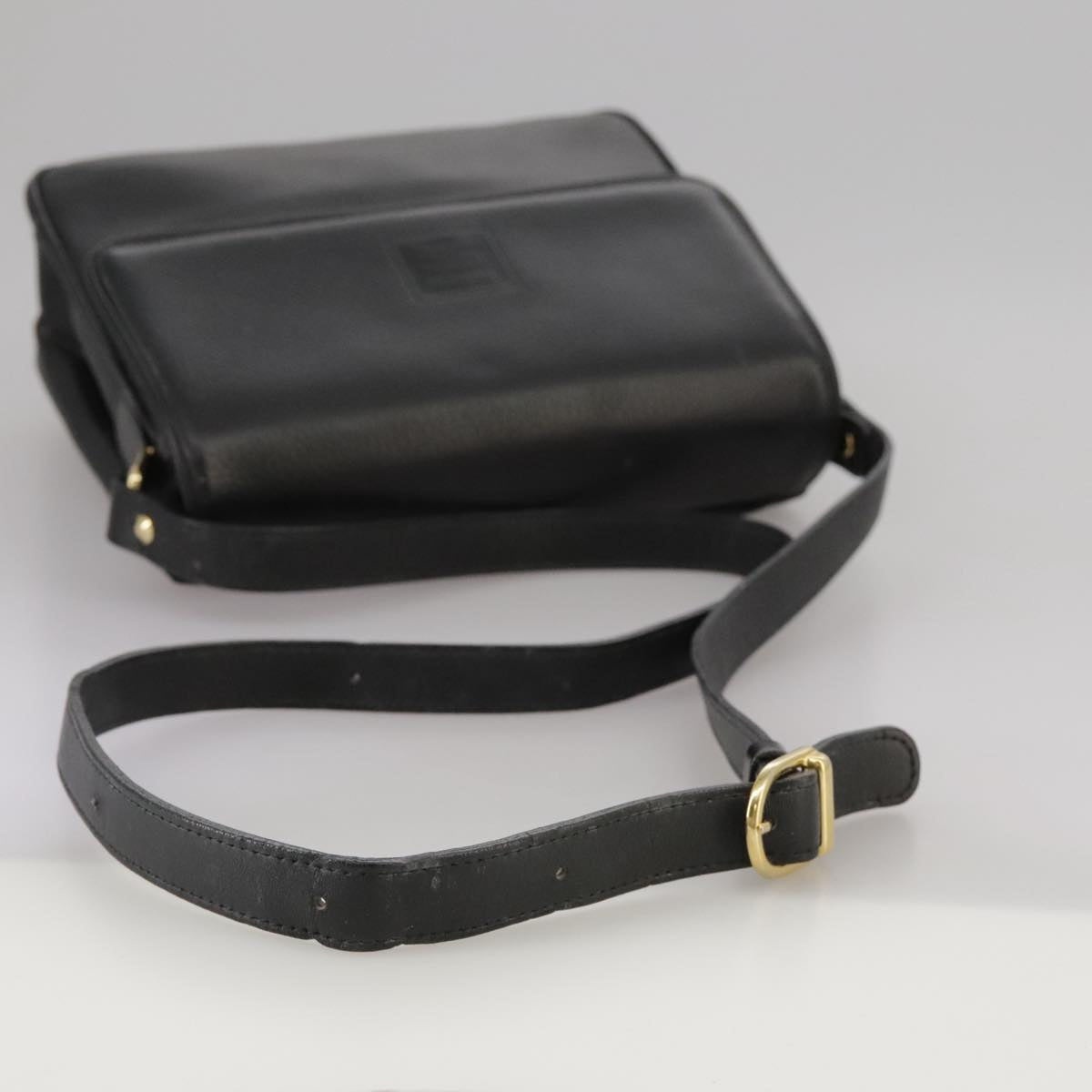 Burberry Shoulder Bag Leather Black Gold - 7