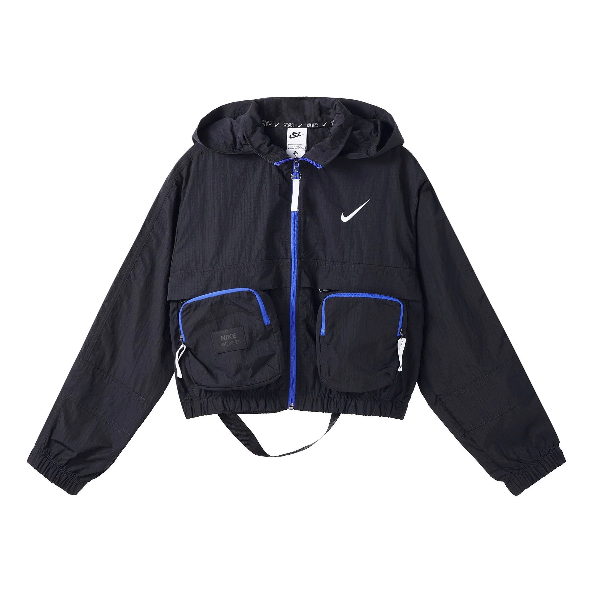 (WMNS) Nike Sportswear City Utility Woven Jacket 'Black Blue' DV8035-010 - 1