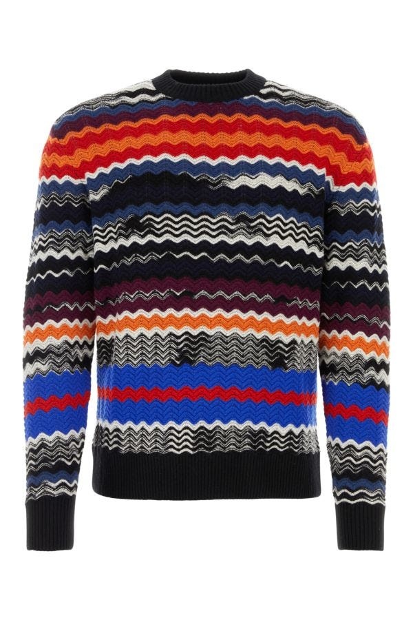 Missoni Man Embroidered Stretch Wool Blend Sweater - 1