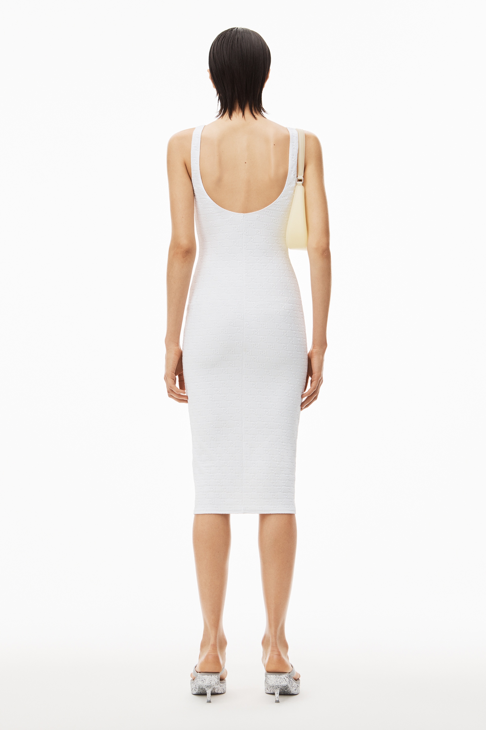CAMI DRESS IN TEXTURED JACQUARD JERSEY - 5