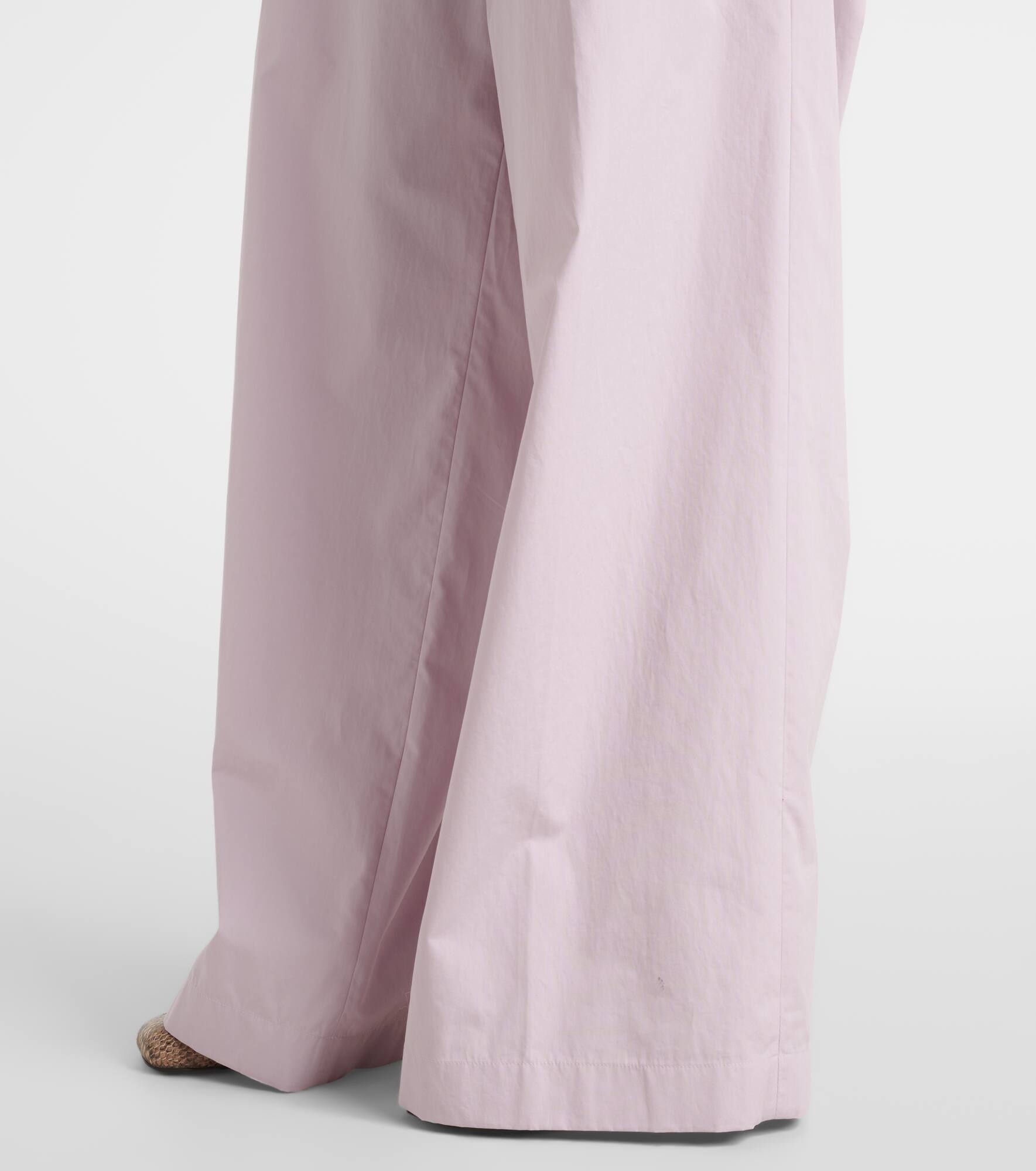 High-rise cotton wide-leg pants - 5