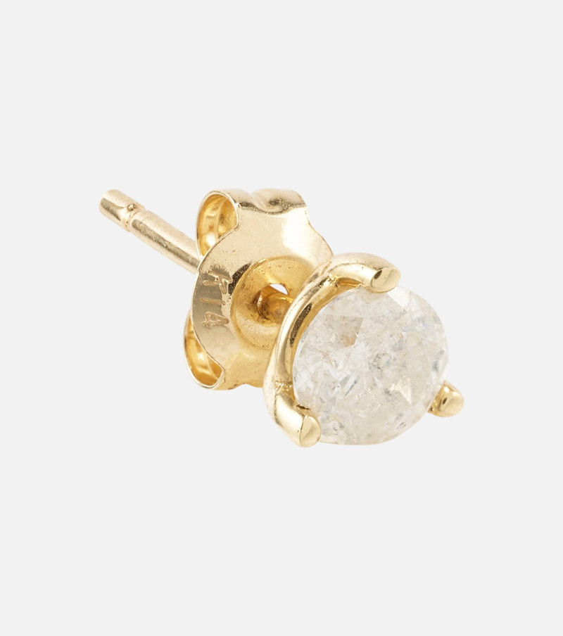 14kt gold earrings with diamonds 4